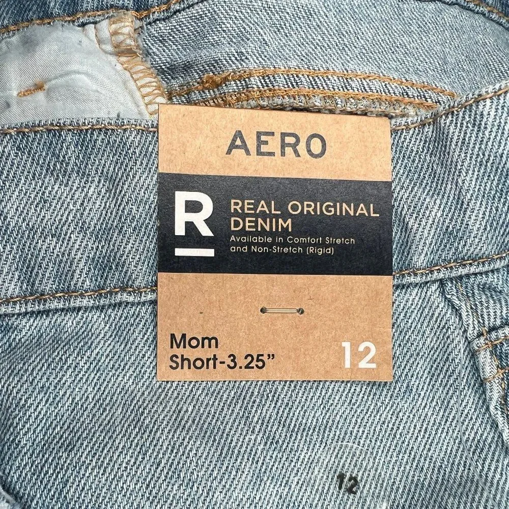 AERO Jean Shorts Women's Size 12 Blue 3.25
